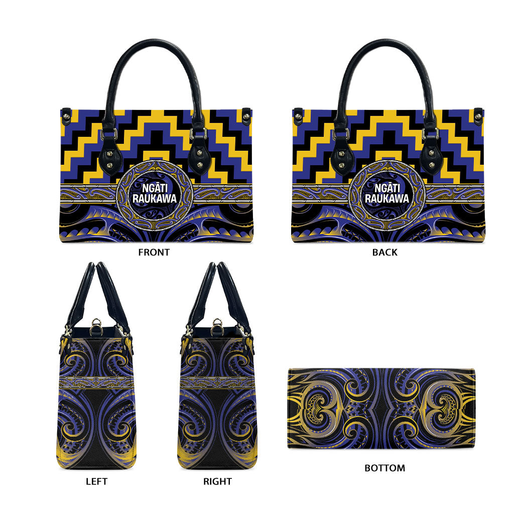 Aotearoa Ngati Raukawa Leather Bag Maori Iwi Poutama Puhoro Tattoo