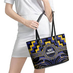 Aotearoa Ngati Raukawa Leather Tote Bag Maori Iwi Poutama Puhoro Tattoo