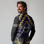 Aotearoa Ngati Raukawa Personalised Long Sleeve Polo Shirt Maori Iwi Poutama Puhoro Tattoo