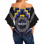 Aotearoa Ngati Raukawa Personalised Off Shoulder Wrap Waist Top Maori Iwi Poutama Puhoro Tattoo