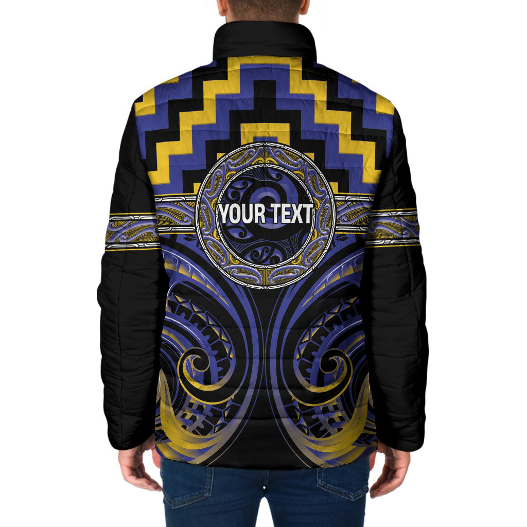 Aotearoa Ngati Raukawa Personalised Padded Jacket Maori Iwi Poutama Puhoro Tattoo