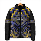 Aotearoa Ngati Raukawa Personalised Padded Jacket Maori Iwi Poutama Puhoro Tattoo