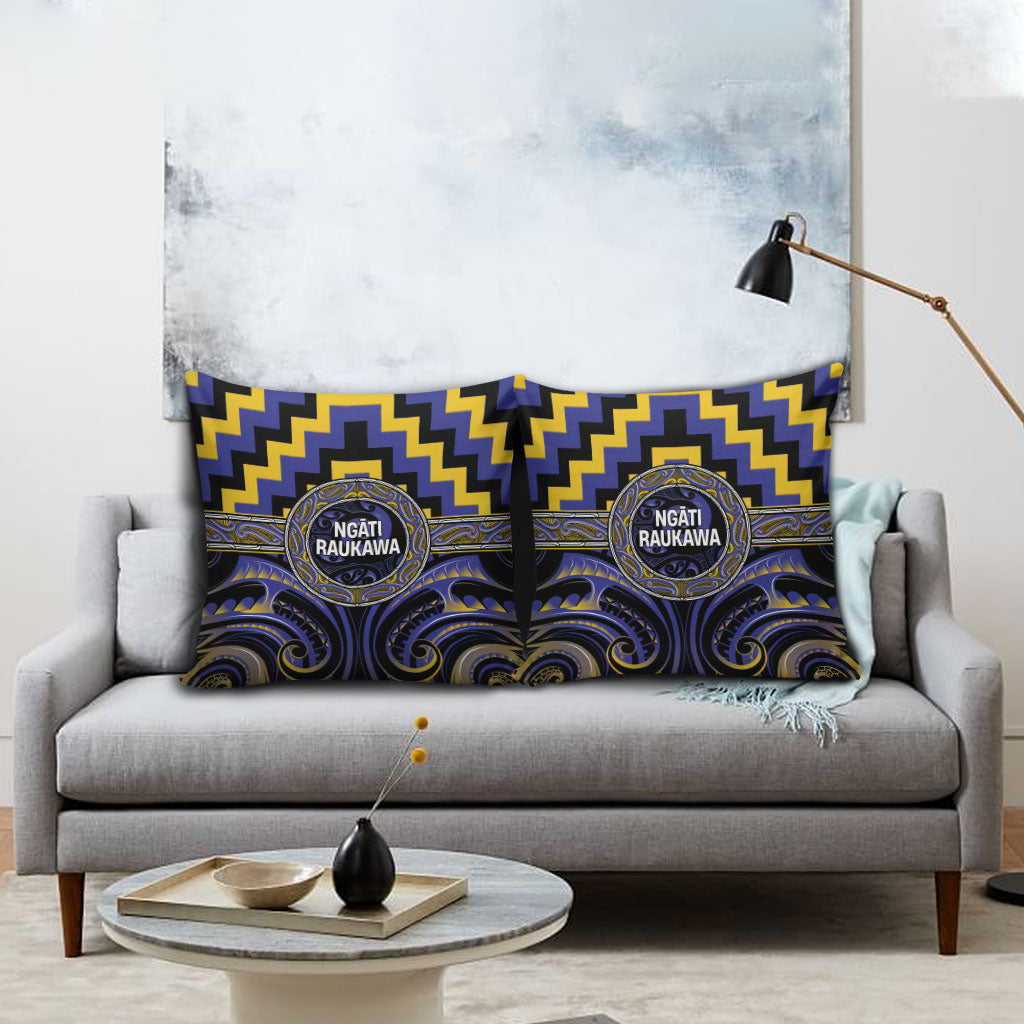 Aotearoa Ngati Raukawa Pillow Cover Maori Iwi Poutama Puhoro Tattoo