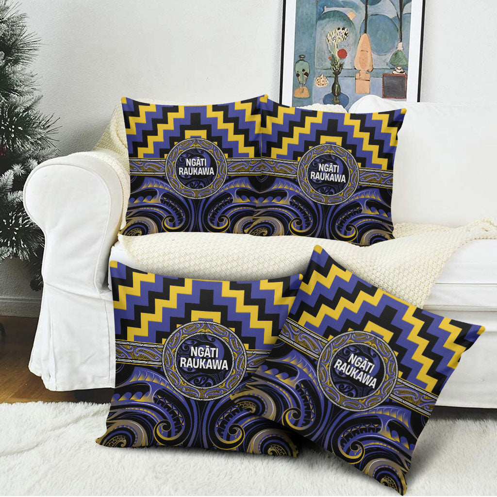 Aotearoa Ngati Raukawa Pillow Cover Maori Iwi Poutama Puhoro Tattoo
