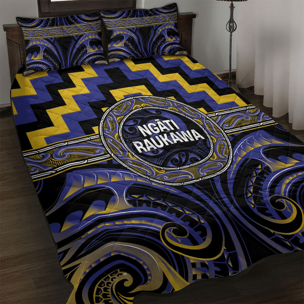 Aotearoa Ngati Raukawa Quilt Bed Set Maori Iwi Poutama Puhoro Tattoo