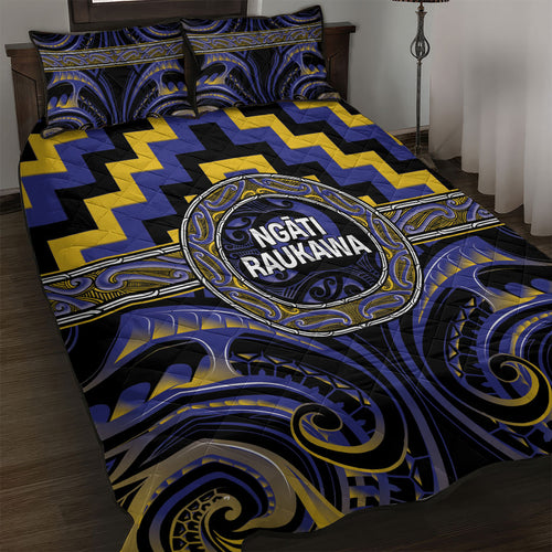 Aotearoa Ngati Raukawa Quilt Bed Set Maori Iwi Poutama Puhoro Tattoo