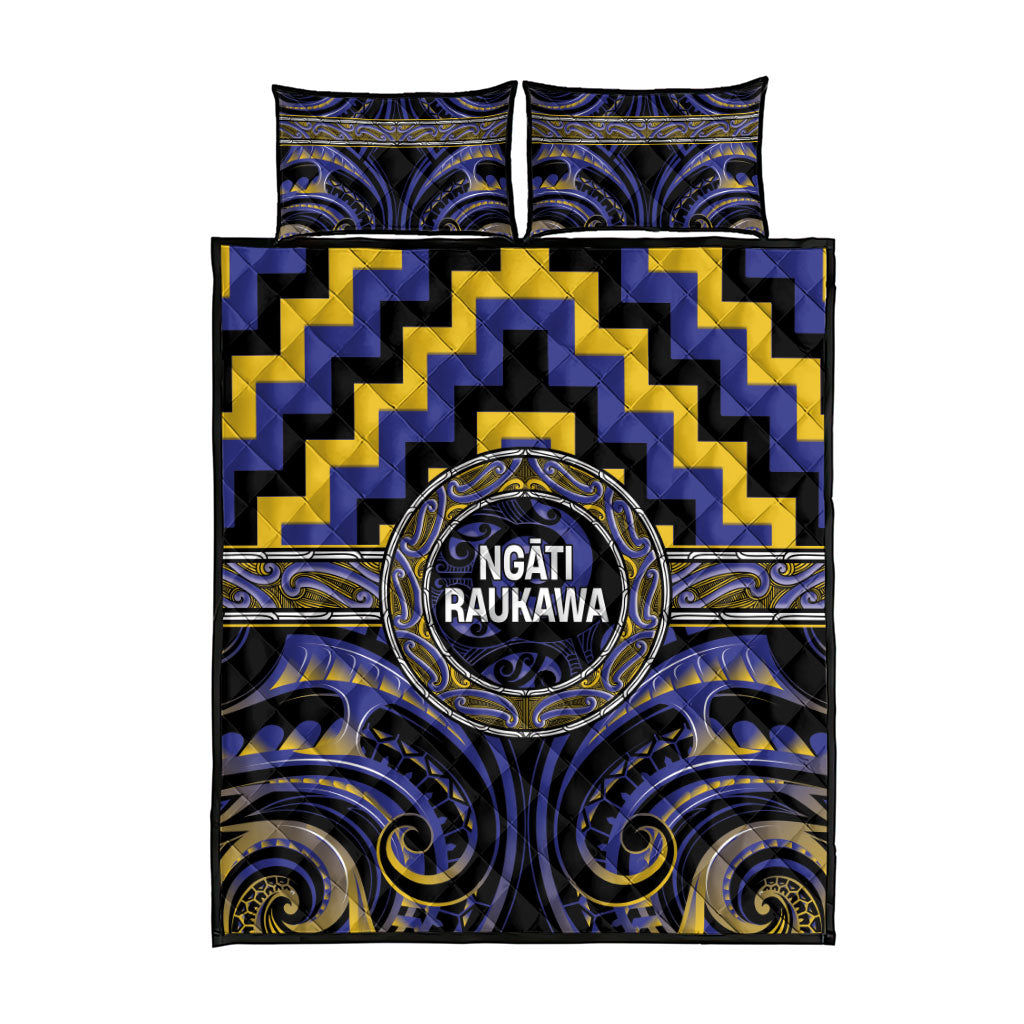 Aotearoa Ngati Raukawa Quilt Bed Set Maori Iwi Poutama Puhoro Tattoo