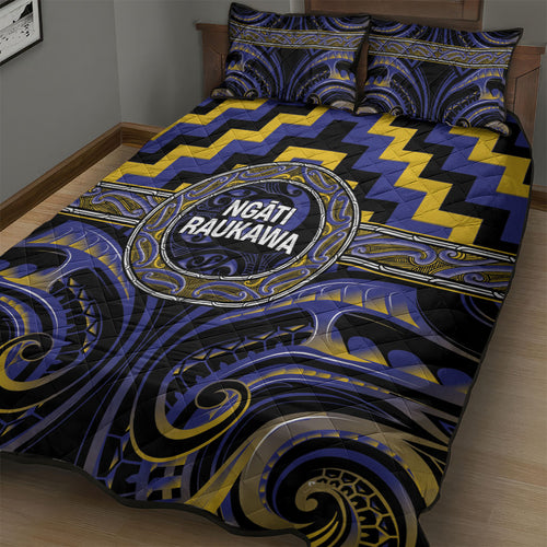 Aotearoa Ngati Raukawa Quilt Bed Set Maori Iwi Poutama Puhoro Tattoo