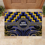 Aotearoa Ngati Raukawa Rubber Doormat Maori Iwi Poutama Puhoro Tattoo