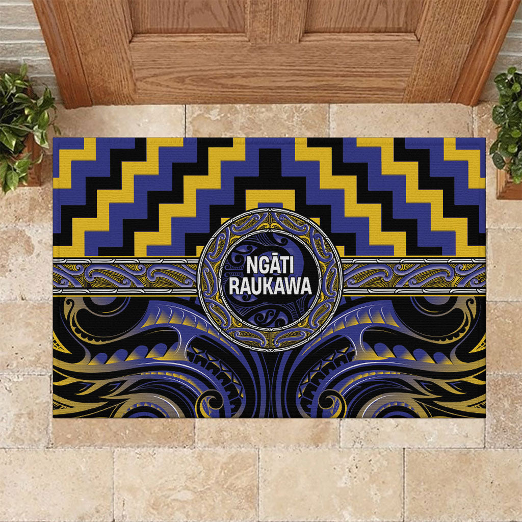 Aotearoa Ngati Raukawa Rubber Doormat Maori Iwi Poutama Puhoro Tattoo