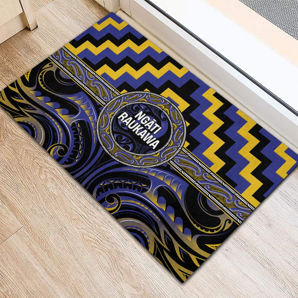 Aotearoa Ngati Raukawa Rubber Doormat Maori Iwi Poutama Puhoro Tattoo