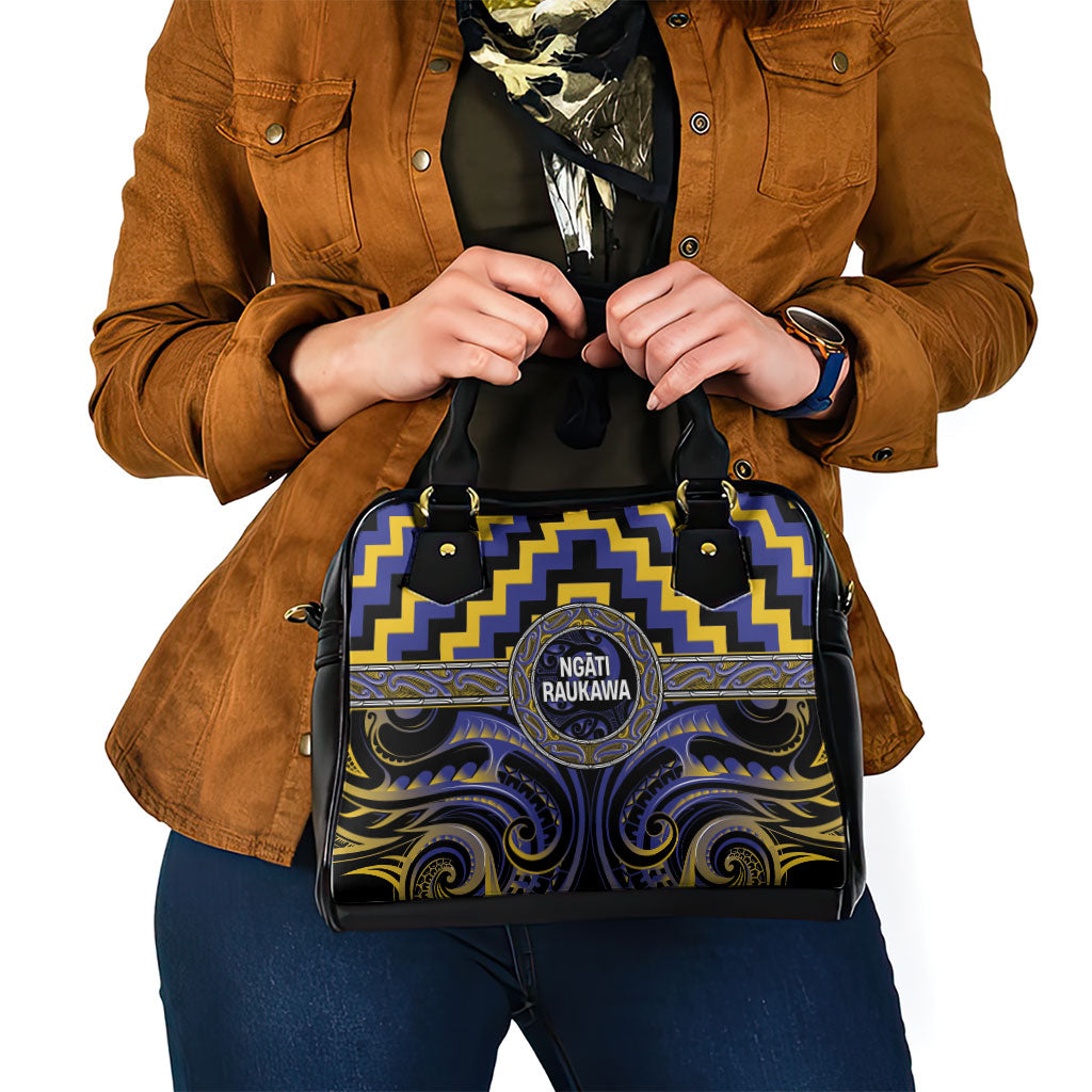 Aotearoa Ngati Raukawa Shoulder Handbag Maori Iwi Poutama Puhoro Tattoo