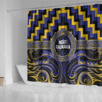 Aotearoa Ngati Raukawa Shower Curtain Maori Iwi Poutama Puhoro Tattoo
