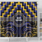 Aotearoa Ngati Raukawa Shower Curtain Maori Iwi Poutama Puhoro Tattoo