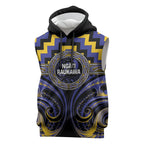Aotearoa Ngati Raukawa Personalised Sleeveless Hoodie Maori Iwi Poutama Puhoro Tattoo