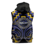 Aotearoa Ngati Raukawa Personalised Sleeveless Hoodie Maori Iwi Poutama Puhoro Tattoo