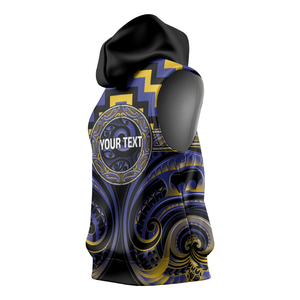 Aotearoa Ngati Raukawa Personalised Sleeveless Hoodie Maori Iwi Poutama Puhoro Tattoo