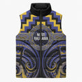 Aotearoa Ngati Raukawa Personalised Sleeveless Puffer Jacket Maori Iwi Poutama Puhoro Tattoo