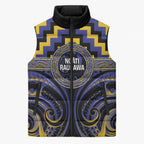 Aotearoa Ngati Raukawa Personalised Sleeveless Puffer Jacket Maori Iwi Poutama Puhoro Tattoo