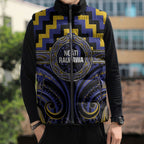 Aotearoa Ngati Raukawa Personalised Sleeveless Puffer Jacket Maori Iwi Poutama Puhoro Tattoo