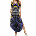 Aotearoa Ngati Raukawa Personalised Summer Maxi Dress Maori Iwi Poutama Puhoro Tattoo