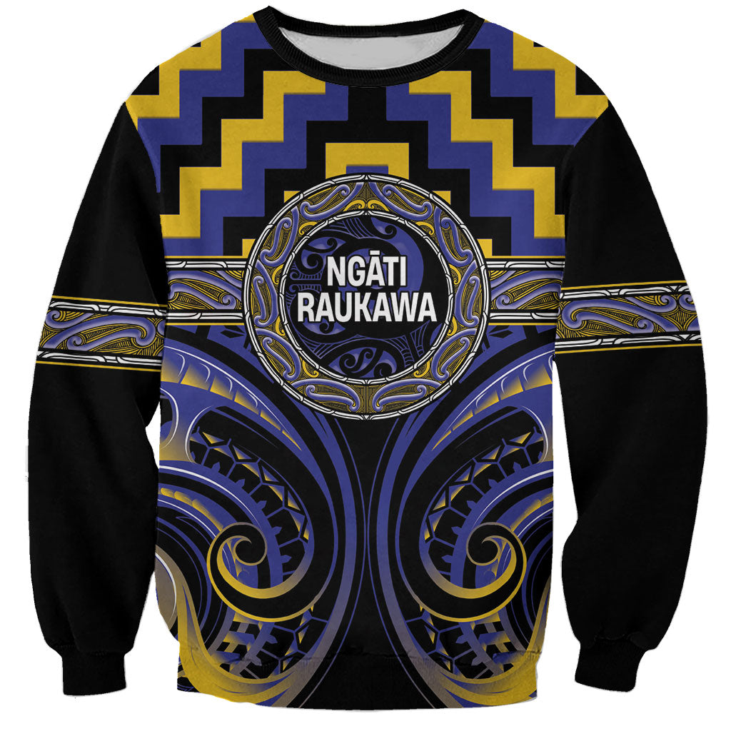 Aotearoa Ngati Raukawa Personalised Sweatshirt Maori Iwi Poutama Puhoro Tattoo