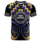 Aotearoa Ngati Raukawa Personalised T Shirt Maori Iwi Poutama Puhoro Tattoo