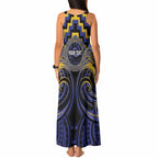 Aotearoa Ngati Raukawa Personalised Tank Maxi Dress Maori Iwi Poutama Puhoro Tattoo