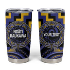 Aotearoa Ngati Raukawa Personalised Tumbler Cup Maori Iwi Poutama Puhoro Tattoo