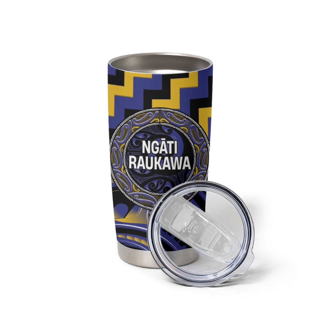 Aotearoa Ngati Raukawa Personalised Tumbler Cup Maori Iwi Poutama Puhoro Tattoo