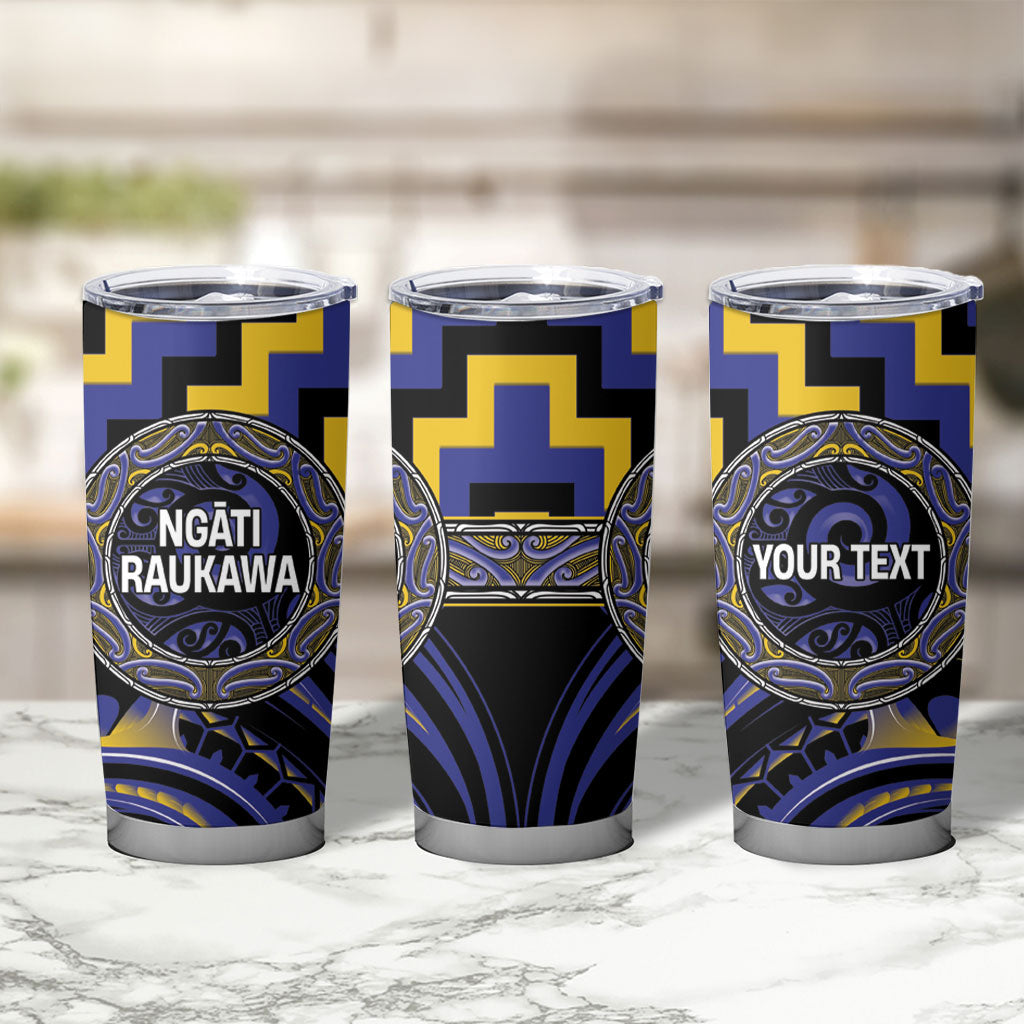 Aotearoa Ngati Raukawa Personalised Tumbler Cup Maori Iwi Poutama Puhoro Tattoo