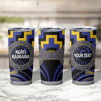 Aotearoa Ngati Raukawa Personalised Tumbler Cup Maori Iwi Poutama Puhoro Tattoo
