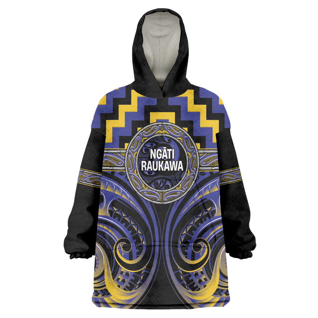 Aotearoa Ngati Raukawa Personalised Wearable Blanket Hoodie Maori Iwi Poutama Puhoro Tattoo