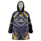 Aotearoa Ngati Raukawa Personalised Wearable Blanket Hoodie Maori Iwi Poutama Puhoro Tattoo
