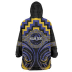Aotearoa Ngati Raukawa Personalised Wearable Blanket Hoodie Maori Iwi Poutama Puhoro Tattoo