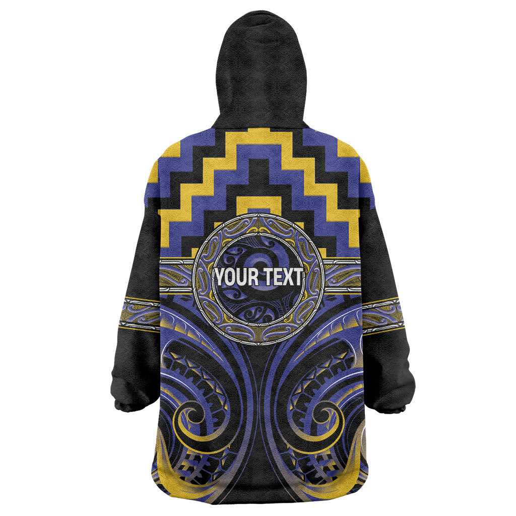 Aotearoa Ngati Raukawa Personalised Wearable Blanket Hoodie Maori Iwi Poutama Puhoro Tattoo