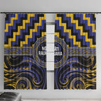 Aotearoa Ngati Raukawa Window Curtain Maori Iwi Poutama Puhoro Tattoo