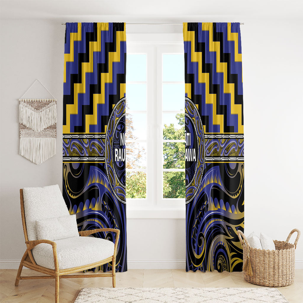 Aotearoa Ngati Raukawa Window Curtain Maori Iwi Poutama Puhoro Tattoo
