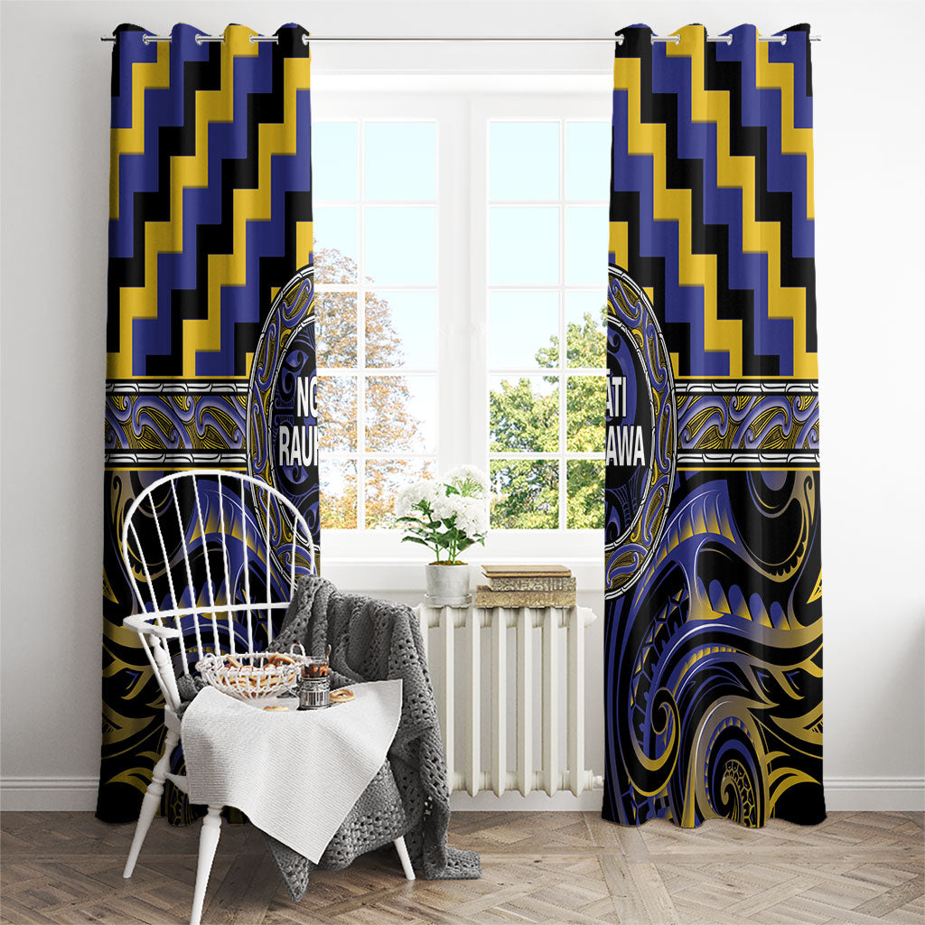 Aotearoa Ngati Raukawa Window Curtain Maori Iwi Poutama Puhoro Tattoo