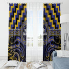 Aotearoa Ngati Raukawa Window Curtain Maori Iwi Poutama Puhoro Tattoo