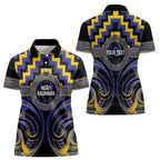 Aotearoa Ngati Raukawa Personalised Women Polo Shirt Maori Iwi Poutama Puhoro Tattoo
