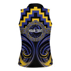 Aotearoa Ngati Raukawa Personalised Women Sleeveless Polo Shirt Maori Iwi Poutama Puhoro Tattoo