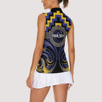 Aotearoa Ngati Raukawa Personalised Women Sleeveless Polo Shirt Maori Iwi Poutama Puhoro Tattoo
