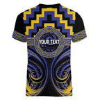 Aotearoa Ngati Raukawa Personalised Women V-Neck T-Shirt Maori Iwi Poutama Puhoro Tattoo