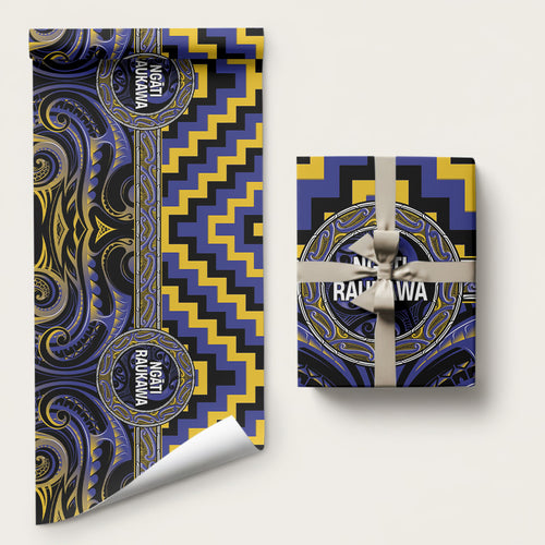 Aotearoa Ngati Raukawa Wrapping Paper Maori Iwi Poutama Puhoro Tattoo