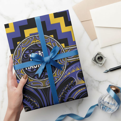 Aotearoa Ngati Raukawa Wrapping Paper Maori Iwi Poutama Puhoro Tattoo