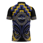 Aotearoa Ngati Raukawa Personalised Zipper Polo Shirt Maori Iwi Poutama Puhoro Tattoo