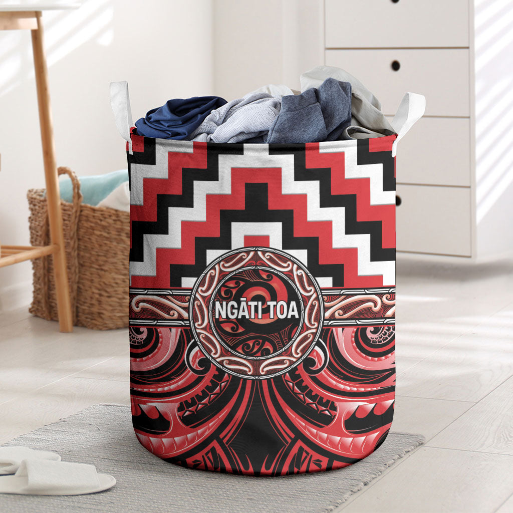 Aotearoa Ngati Toa Laundry Basket Maori Iwi Poutama Puhoro Tattoo
