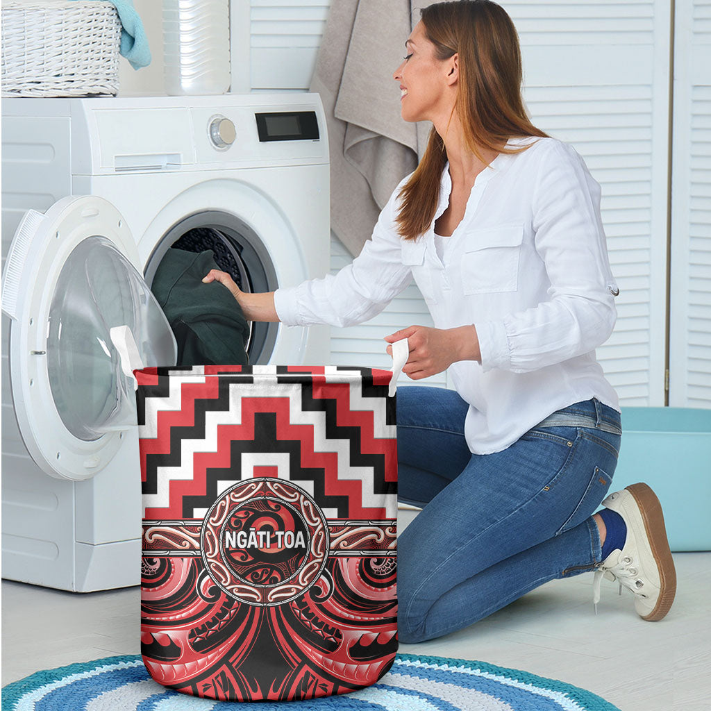 Aotearoa Ngati Toa Laundry Basket Maori Iwi Poutama Puhoro Tattoo