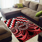 Aotearoa Ngati Toa Area Rug Maori Iwi Poutama Puhoro Tattoo